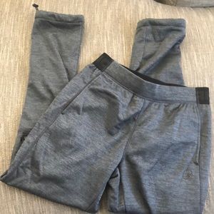 Men’s size small- gray pants, adjustable bottoms